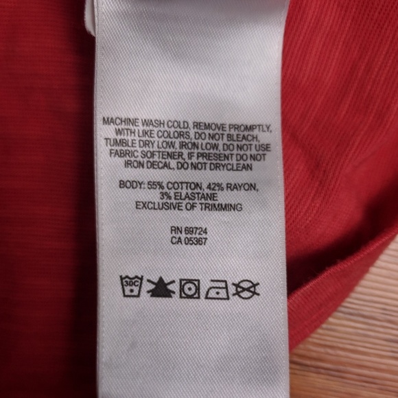 Columbia Red Ruffle Tee Small - Picture 6 of 7